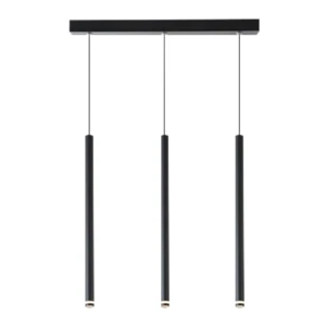 Lampa wisząca listwa 3x czarna rurka tuba 50cm regulowana wysokość