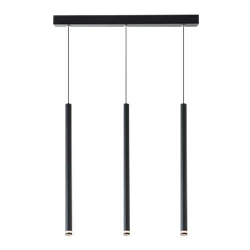 Lampa wisząca listwa 3x czarna rurka tuba 50cm regulowana wysokość