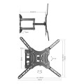 Uchwyt do TV LCD jednoramienny 13-55 cali regulowany max. 35kg