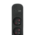 Listwa ochronna z wyłącznikiem 5 gniazd 16A  2 x USB czarna 1.5 m