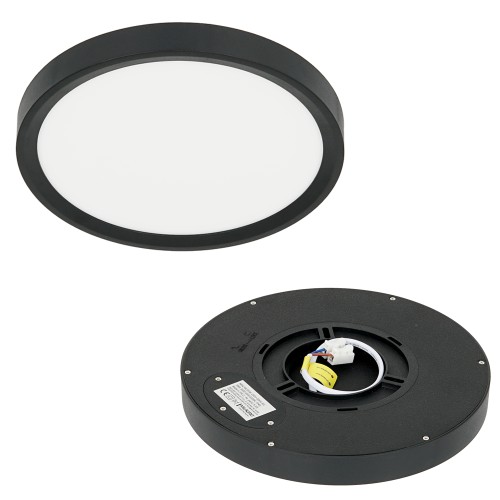 Plafon LED MAQ lampa sufitowa 18W czarny średnica 23cm zmiana barwy światła