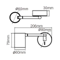 Kinkiet z wysięgnikiem Snow  NEW biały 1xGU10 LP-731N/1WL WH Light Prestige