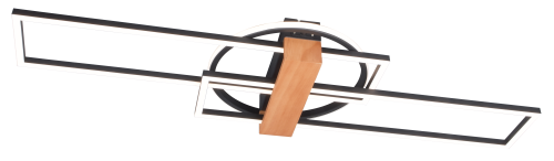 C230624203B DUATRO LAMPA SUFITOWA CZARNA+DREWNO/BLACK+WOOD Zuma Line