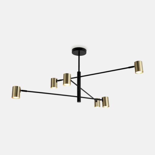 PEN4104-6GD+BK PEDRO LAMPA WISZĄCA ZŁOTO-CZARNA/GOLD-BLACK Zuma Line