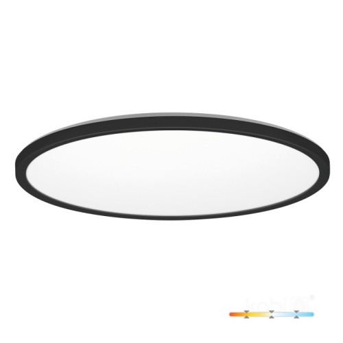 Plafon lampa sufitowa NIVERA okrągła czarna LED 32W 3CCT IP54 Kobi