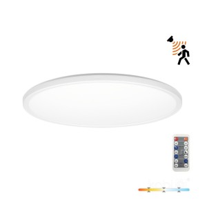 Plafon lampa sufitowa NIVERA okrągła biała LED 24W 3CCT LX IP54 czujnik ruchu i zmierzchu Kobi