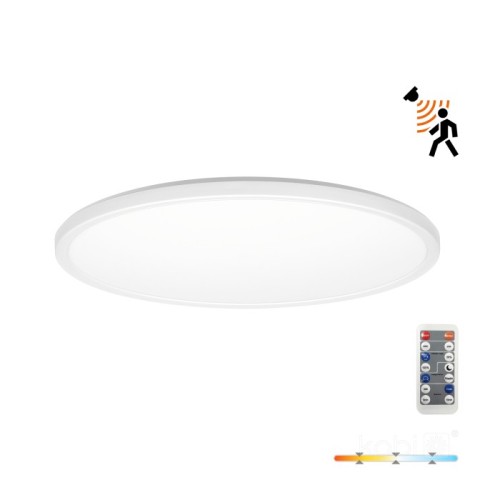 Plafon lampa sufitowa NIVERA okrągła biała LED 24W 3CCT LX IP54 czujnik ruchu i zmierzchu Kobi