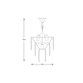 17106/3+1-CHR AMEDEO LAMPA WISZĄCA CHROM/CHROME Zuma Line