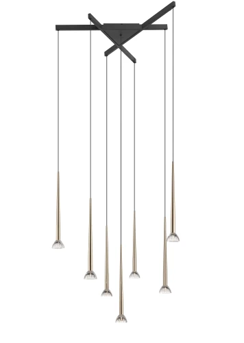 P0603-07C-SDB1 BOSTON LAMPA WISZĄCA CZARNY MAT+ZŁOTO/MATT BLACK+FRENCH GOLD Zuma Line