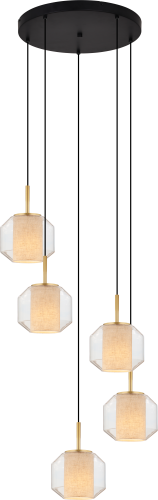 DU32201A/5L SOLIX LAMPA WISZĄCA CZARNY MAT+ZŁOTY/MATT BLACK+GOLD Zuma Line