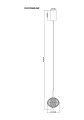 DU31350/6.5W GALATEA LAMPA WISZĄCA ZŁOTA/GOLD Zuma Line