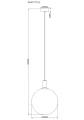 DU31771/1L NUA LAMPA WISZĄCA CZARNY MAT+ZŁOTY/MATT BLACK+GOLD Zuma Line