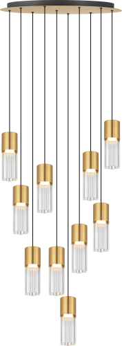 DU31909A/50W IGGLY LAMPA WISZĄCA CZARNY MAT+ZŁOTY/MATT BLACK+GOLD Zuma Line