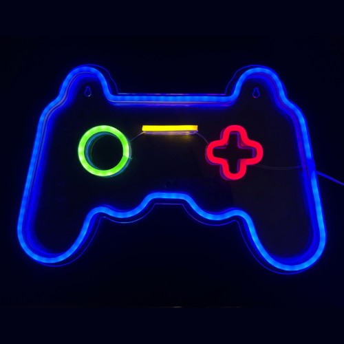Neon LED "GAMEPAD" wymiary 41x27,5cm zasilanie bateryjne lub USB