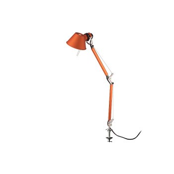 Lampka Biurkowa z imadełkiem Artemide Tolomeo Micro Color Clamp pomarańczowy A010960/A004100