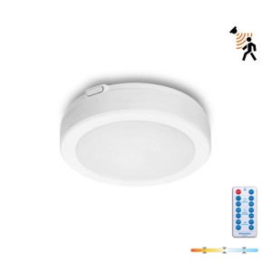 Plafon biały LED 12W wybór barwy IP65 średnica 20cm z czujnikiem ruchu i zmierzchowym Kobi