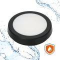 Plafon czarny LED 12W wybór barwy IP65 średnica 20cm z czujnikiem ruchu i zmierzchowym Kobi