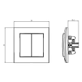 Włącznik podwójny z ramką biały NEXT NXT1008W DPM