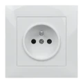 Gniazdo pojedyncze z uziemieniem z ramką białe NEXT NXT1011W DPM