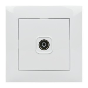 Gniazdo antenowe TV z ramką białe NEXT NXT1014W DPM