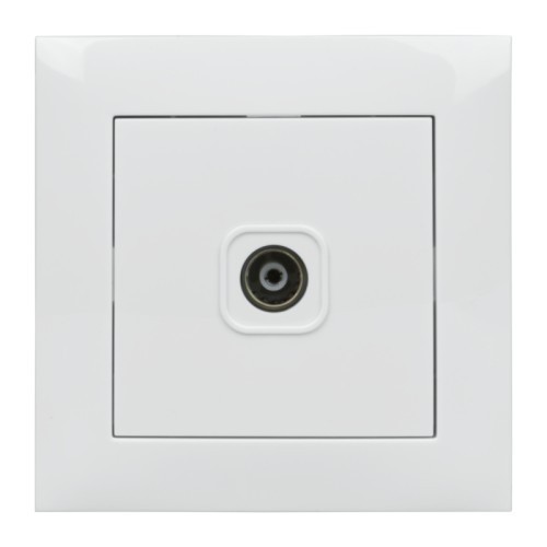 Gniazdo antenowe TV z ramką białe NEXT NXT1014W DPM