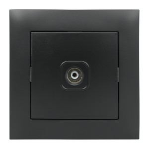 Gniazdo antenowe TV z ramką czarne NEXT NXT1014B DPM