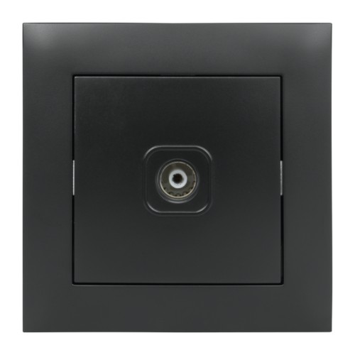 Gniazdo antenowe TV z ramką czarne NEXT NXT1014B DPM