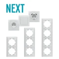 Gniazdo komputerowe RJ45 z ramką białe NEXT NXT1017W DPM