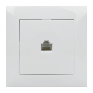 Gniazdo komputerowe RJ45 z ramką białe NEXT NXT1017W DPM