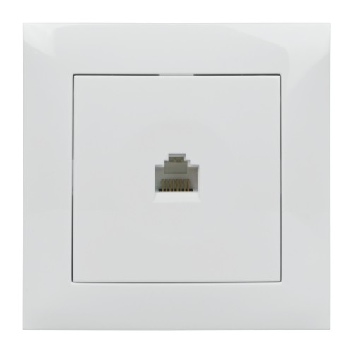Gniazdo komputerowe RJ45 z ramką białe NEXT NXT1017W DPM