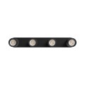 Poczwórna lampa sufitowa z ruchomymi reflektorkami, czarna, 4xGU10 Spectrum