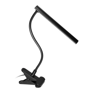 Czarna lampka biurkowa z klipsem LED 5W barwa neutralna 4000K