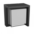 Oprawa LED elewacyjna kwadratowa IP65 10W czarna natynkowa CCT wybór barwy 230V