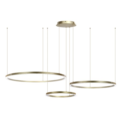 Złota Lampa wisząca okręgi 116W złota AZ134 MONZA - 1237 DomenoLED