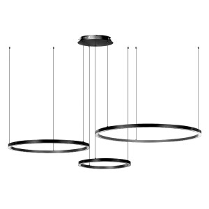 Lampa wisząca okręgi 116W czarna AZ134 MONZA - 1236 DomenoLED