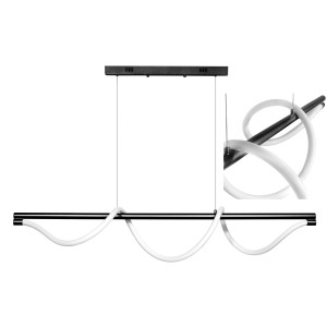 Lampa wisząca Serpente DDXZ004 55W czarna  - wężyk gładki - 1159 DomenoLED