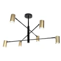 Lampa 6 x spot GU10 DD-40 czarno-złota SIENA - 1119 DomenoLED