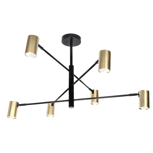 Lampa 6 x spot GU10 DD-40 czarno-złota SIENA - 1119 DomenoLED
