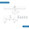 Kinkiet LED łazienkowy 50cm 12W złoty 4000K UNO-BH-046 IP44 - 1090 DomenoLED