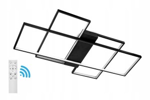 Lampa Led ring 123W czarna + Pilot ROMA - 544 DomenoLED