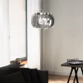 Lampa Szklana Przydymione lustro krople wody 50cm - 512 DomenoLED