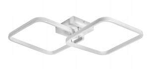 Lampa Dekoracyjna 2 kwadraty 52W Biała + Pilot IMOLA - 304 DomenoLED