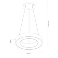 Lampa wisząca Union Czarny 40W LED 3000-4000-6000K ML1866 Milagro