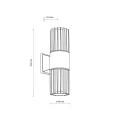 RIBO GRAY KINKIET IP54 2XE27 11507 TK Lighting