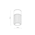 RIBO GRAY LAMPA SUFITOWA IP54 1XE27 11508 TK Lighting