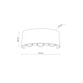 ARROW GRAY KINKIET LED IP 54 18085 TK Lighting