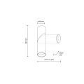 ELARIS WHITE S LAMPA SUFITOWA 1X GU10 MINI MR11 11252 TK Lighting