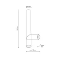 ELARIS BLACK M LAMPA SUFITOWA 1X GU10 MINI MR11 11255 TK Lighting