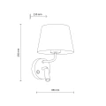 MAJA BLACK KINKIET 1XE27 / 1XG9 11392 TK Lighting