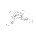 MAGNETIC EASY ŁĄCZNIK TYPU L+ FLEX BLACK DO SZYNY PODTYNKOWEJ 18237 TK Lighting